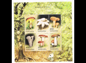 Pilze; Kleinbogen Tansania "Mushrooms of the world"
