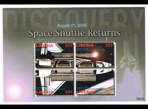 Liberia Block "Space Shuttle Returns"