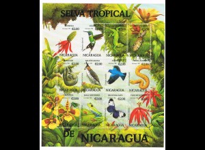 Nikaragua Kleinbogen "Tropische Flora und Fauna"