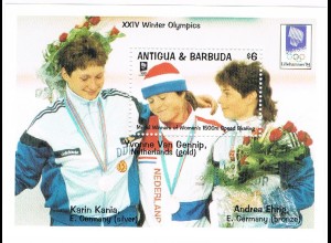 DDR-Sportlerinnen auf Olympia-Marken von Antigua&Barbuda