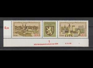 DDR Druckvermerke: Briefmarkenausstellung Gera (1976)