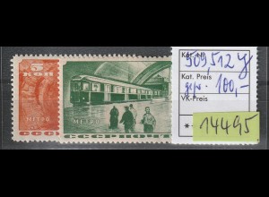 Sowjetunion: Eröffnung der Metro 1935 - beide Werte mit WZ Y, geprüft, gest.