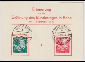 Bund: FDC Eröffnung des Bundestages 1949