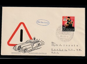Bund: FDC Verkehrsunfallverhütung 1953