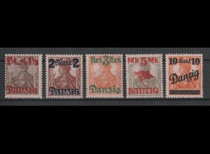Danzig: Freimarkensatz 1920 - Typ I -, ohne die teure 41 I, postfrisch ** (MNH)