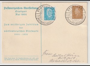 DR Privatganzsache 80 Jahre württemb. Briefmarken