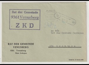 ZKD-Brief über Postnebenstelle Venusberg