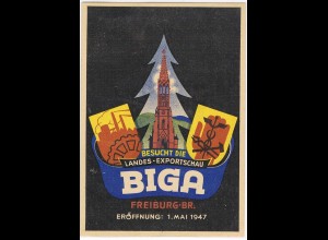 Ereigniskarte: "BIGA" Exportschau Freiburg 1947