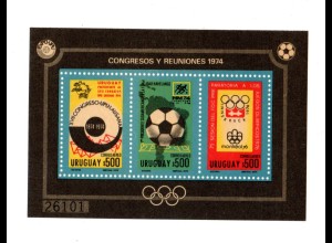 Uruguay Olympische Spiele 1976, Block 21, postfrisch 