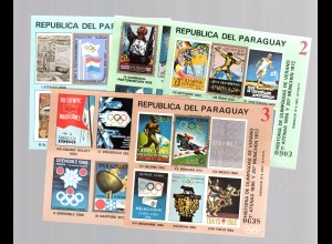 Paraguay Geschichte der Olymp. Spiele, Blocks 183-187, postfrisch
