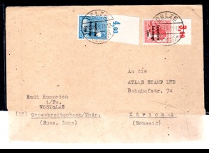 SBZ, Ausland-Brief mit MiF. Mi.-Nr. 192 POR dgz.