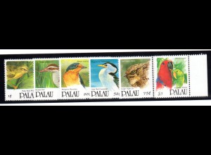 Vogelsatz Palau Mi.-Nr 525-30, postfrisch