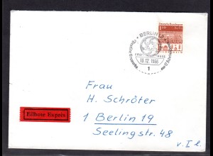 Berlin, Orts-Eilbote-Brief mit EF. Mi.-Nr. 283, mit Ak-St.