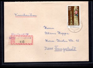 DDR, R-Fernbrief mit EF. Mi.-Nr. 2856