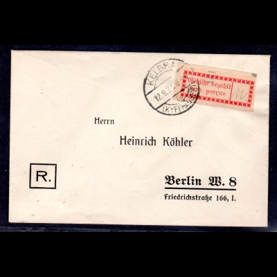 Lokalausgabe Halle auf (Sammler-)Brief zu Heinrich KöhlerNr. 1