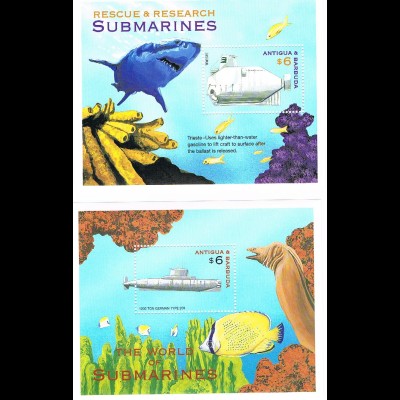 Antigua/Barbuda Blocks U-Boote / Submarines