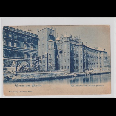Fotokarte Berlin Schloss vom Wasser gesehen