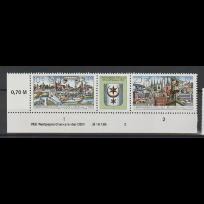DDR Druckvermerke: Briefmarkenausstellung Halle (1990)