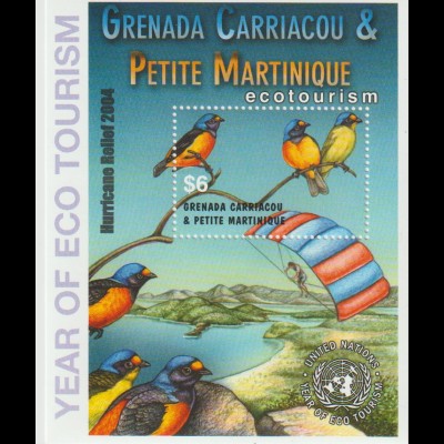 Grenada: Jahr des Ökotourismus (Vögel, Pflanzen) Kleinbogen und Block
