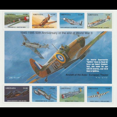 Grenada: Kampfflugzeuge des 2. Weltkriegs Kleinbogen