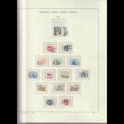 Russland: Komplette Sammlung 1992 - 2000, gestempelt, mit ca. 50 Kleinbögen