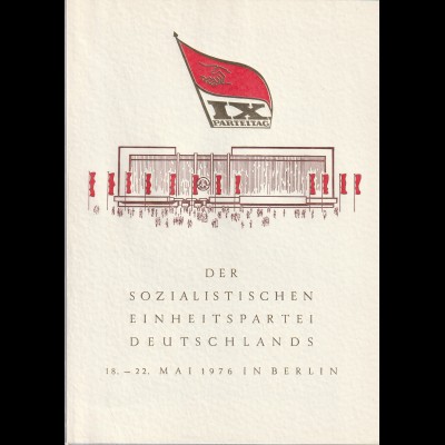 DDR-Gedenkblatt, IX. Parteitag der SED (I)