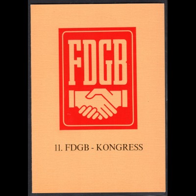 DDR-Gedenkblatt, 11. FDGB-Kongress
