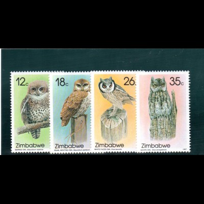 Vogelsatz Zimbabwe Mi.-Nr 360-63, postfrisch
