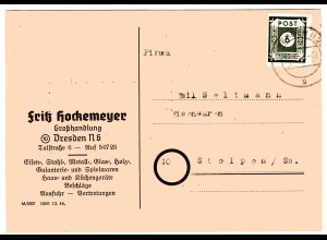 Ostsachsen Fernkarte mit 43 A a, BPP-geprüft