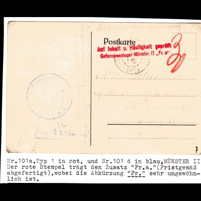 Kriegsgefangenensendung 1. Weltkrieg, Nr. 101
