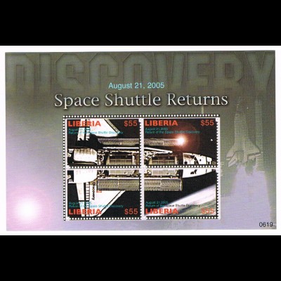 Liberia Block "Space Shuttle Returns"