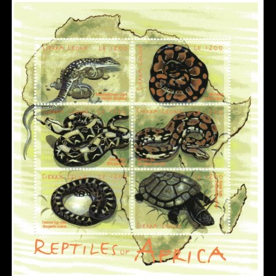 Sierra Leone Block Schlangen/Eidechsen