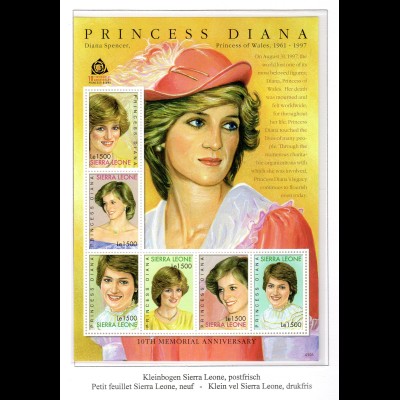 Sierra Leone Kleinbogen Princess Diana