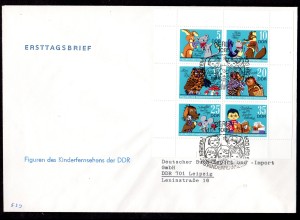 DDR, FDC Kleinbogen "Figuren des Kinderfernsehens"