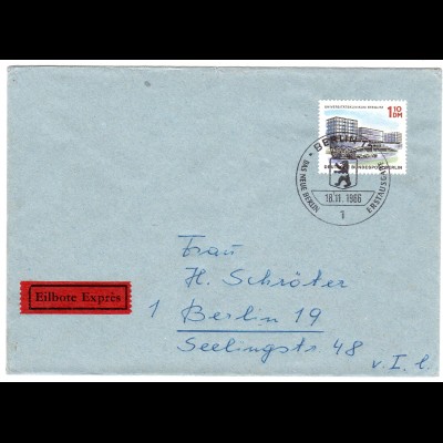 Berlin, Orts-Eilbote-Brief mit EF. Mi.-Nr. 265, mit Ak-St.