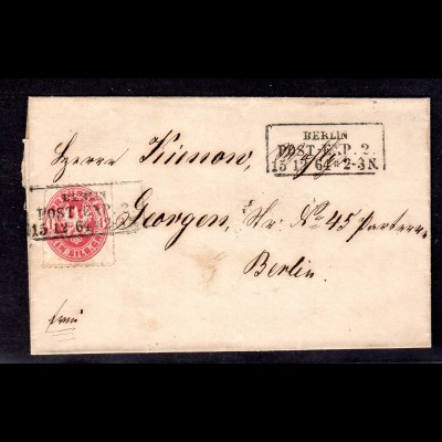 AD. Berlinstempel KBHW 217a auf Preussen-Brief