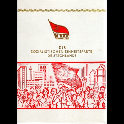 DDR-Gedenkblatt, VIII. Parteitag der SED