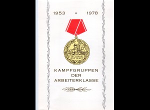 DDR-Gedenkblatt, 25 Jahre Kampfgruppen der Arbeiterklasse