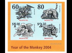 Niuafo´ou Block zum Jahr des Affen