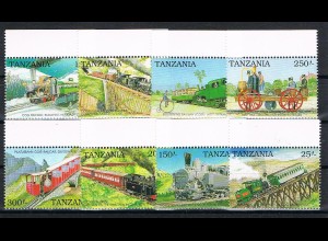 Tansania: Eisenbahnen (Bergbahnen); Satz und 2 Blocks
