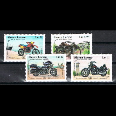 Sierra Leone "100 Jahre Motorräder"; Satz und Block