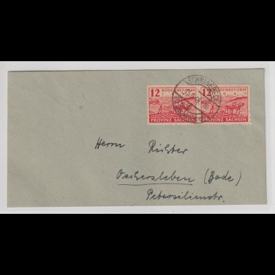 Provinz Sachsen Postmeistertrennung Schwanebeck auf Fernbrief