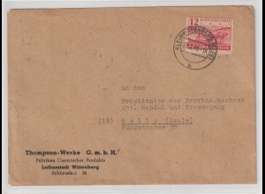 Provinz Sachsen Postmeistertrennung Kleinwittenberg auf Fernbrief