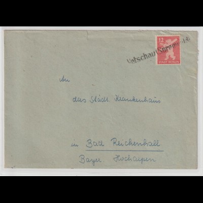 Notstempel Vetschau (Spreewald) auf Bären-Bedarfsbrief