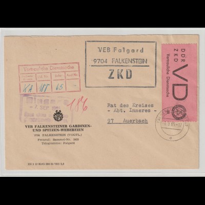 DDR VD2 auf kleinformatigem Bedarfsbrief (Mi 500,00), geprüft