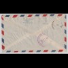 Polen Luftpostbrief in die USA mit 515-517 in senkr. Paaren