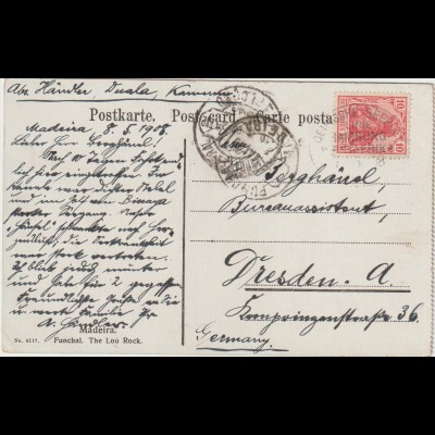 Dt. Seepost Hamburg-Westafrika 1908