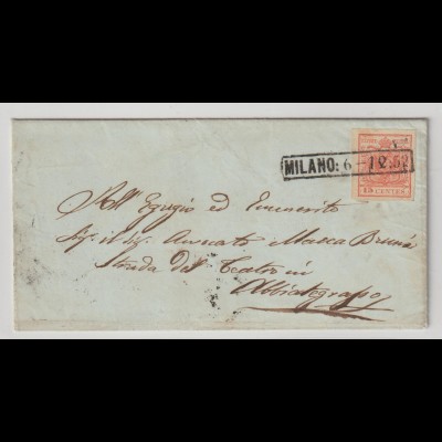 Lombardei & Venetien: Brief mit 3X, 1852