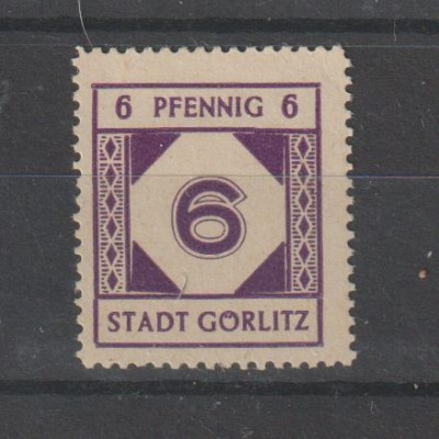 Görlitz 6y ("kleine Kreise"), geprüft Kunz BPP, ** (MNH)