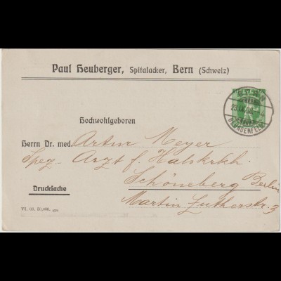 Schweiz: Privatganzsache "Heubergers Kefir-Pastillen", 1908